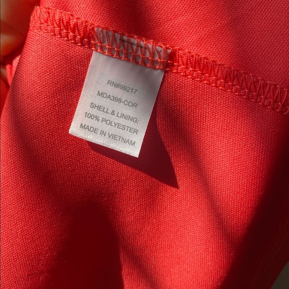 Charming Charlie Vibrant Coral Red Sheer Mini Dress NWTs - Picture 15 of 15